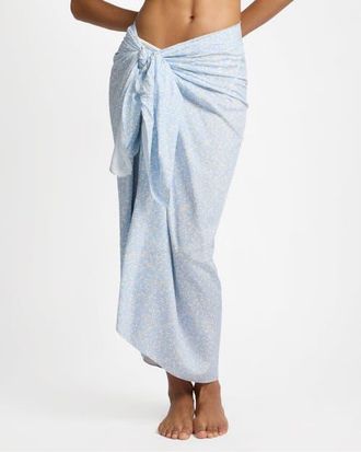 Onia Silk Blend Pareo in Sky/egret at Nordstrom