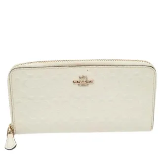 Coach Pre-owned Wallets, female, White, Size: ONE SIZE Pre-owned Leather Wallet
