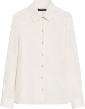 Max Mara Camicia con colletto a punta - Bianco
