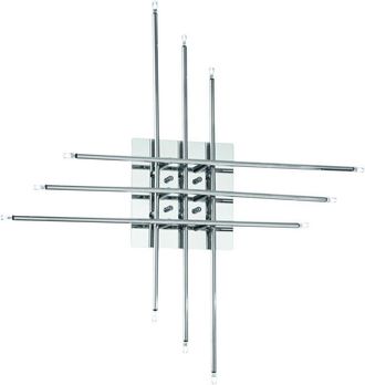 Dmora L&aacute;mpara De Pared Passerini, Aplique De Metal, Plata