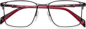 Etnia Barcelona Montmelo Rectangular Frame Eyeglasses with Red Accent