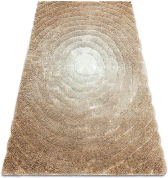 RugsX Rugsx - Alfombra Moderno Flim 008-b1 Moderno, Circulos - Structural Beige Beige 120x160 Cm