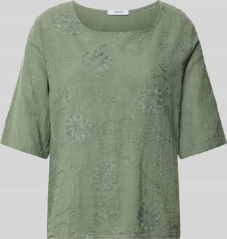 Zabaione T-Shirt mit Rundhalsausschnitt Modell Li44alii in Khaki, Gr&ouml;&szlig;e XXL