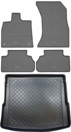 OEM Audi Q5 Ii Fy Suv (5 Puertas) Desde 01.2017 Set - Alfombrillas De Goma Para Coche + Alfombrilla Para Maletero