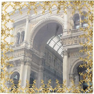 Dolce & Gabbana Multicolor Printed Silk Square Foulard Womens Scarf