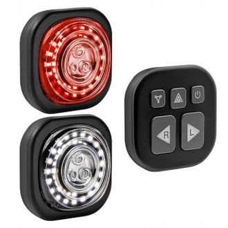 OEM 2 Intermitentes Led Helios Para Patinete, Bicicleta, Traseros Y Delanteros, Con Bluetooth