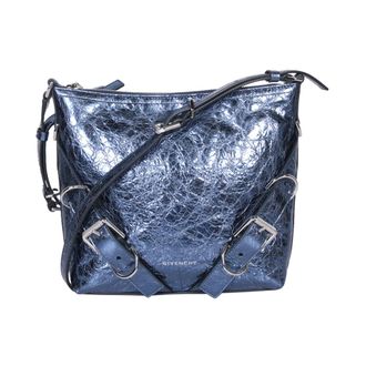 Givenchy Metallic Leather Shoulder Bag - Dames - Tassen - Blauw - Maat: ONE Size Leer