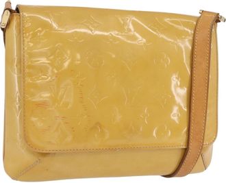 Louis Vuitton Thompson Street Monogram Vernis Beige Patent_Leather Handbag (Pre-Owned)