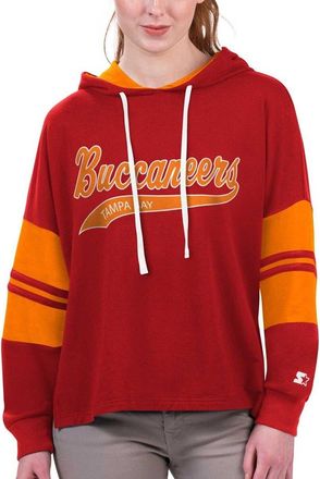 Starter Womens Starter Red Tampa Bay Buccaneers Bump And Run Long Sleeve Hoodie T-Shirt at Nordstrom, Size Xx-Large