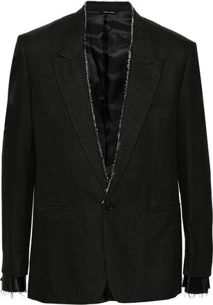 ERALDO raw-cut blazer - men - Viscose/Polyester/Elastane/Viscose/Acetate - 50 - Grey