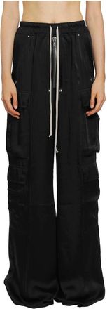 Rick Owens Cargo Belas - Dames - Wijde Broeken - Zwart - XS - Broeken