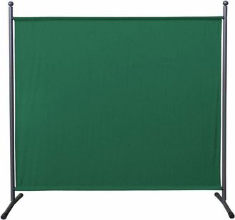 Quick-Star Paravent 180 X 178 Cm Stoff Raumteiler Gro&szlig; Stellwand Trennwand Balkon Sichtschutz Gr&uuml;n