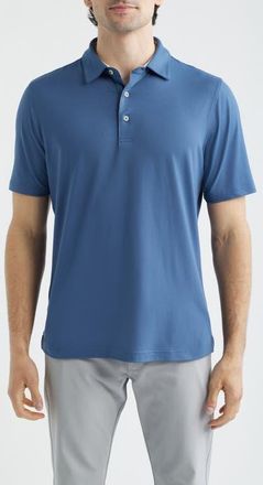 Scott Barber Solid Performance Golf Polo in Indigo at Nordstrom, Size Xx-Large