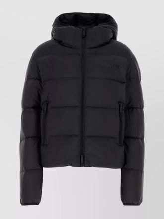 Dsquared2 hooded padded quilted down jacket with side zip pockets