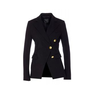 Pinko Pinko, Dames, Jassen, Zwart, Maat: M Leer