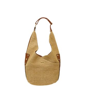 Hammitt Hammitt Tom Zip Cocoa Raffia Gold Lrg