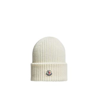 Moncler Wool & Cashmere Beanie White Size One size