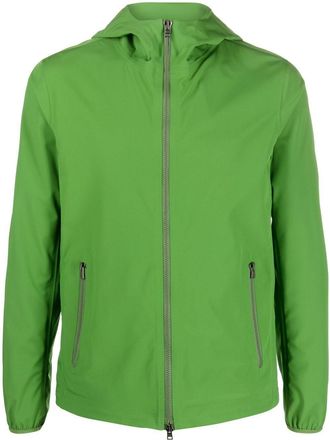 Herno high-neck hooded jacket - men - Elastane/Polyamide/Elastane - 50 - Green