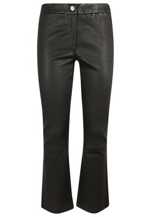 Arma Fitted Stretch Plong&eacute; Leather Trousers