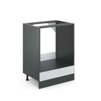 Vicco Armario Para Horno Empotrado R-line, Blanco Casa De Campo, 60 Cm, Et Roble