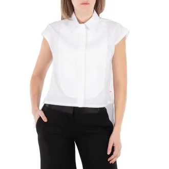 Victoria Beckham Panel-Detail Sleeveless Shirt, Brand Size 6 (US Size 2)
