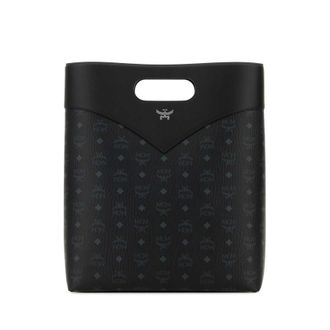 MCM Printed Canvas Shopping Bag