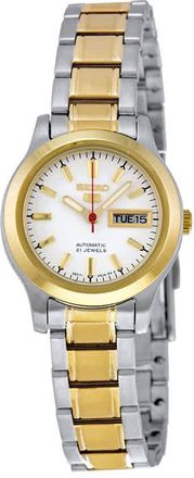 Seiko 5 Automatic White Dial Two-tone Ladies Watch SYMD90