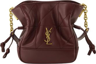 Saint Laurent Tassen, Dames, Bruin, ONE Size, Leer, Jamie Mini Bucket Bag