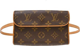 Louis Vuitton Florentine Waist Monogram Canvas Brown Canvas Handbag (Pre-Owned)