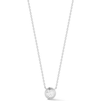 Glaze Jewelry Bezel Set Cubic Zirconia Pendant Necklace in Silver at Nordstrom Rack