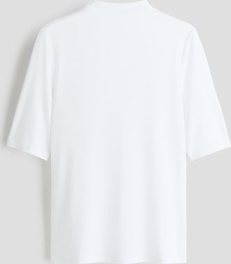 H&M Warming Turtleneck-T-Shirt in Slim Fit - White