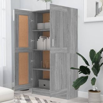 Berkfield Home Classic Book Cabinet Grey Sonoma 82.5x30.5x150 cm Engineered Wood