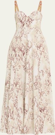 L'agence Sutton Snake Maxi Dress