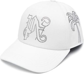 Palm Angels Milano studded baseball cap - unisex - Cotton/Cotton/Acrylic - One Size - White