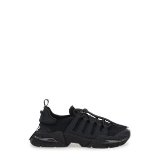 Dolce & Gabbana Zwarte Airmaster Sneakers - Heren - Sneakers - Zwart - 39 1/2 EU - Leer - Schoenen