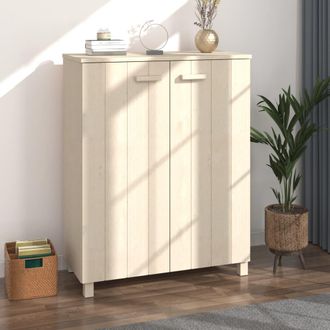vidaXL Vidaxl - Zapatero Hamar Madera Pino Maciza Marr&oacute;n Miel 85x40x108 Cm