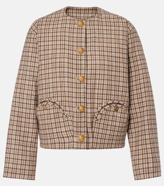 Blaz&eacute; Milano Blaz&eacute; Milano Chaqueta Altai en mezcla de lana y cachemir a cuadros