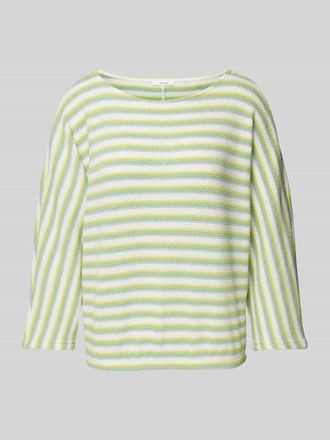 OPUS Strickpullover mit Streifenmuster Modell Guste in Hellgruen, Gr&ouml;&szlig;e 36