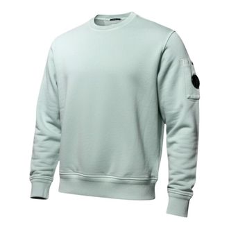 C.P. Company Sweatshirts, male, Blue, Size: 2XL Diagonal Crew Neck Resist Dyed Sweat