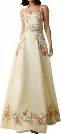 Hemant & Nandita Riah Buckle Long Dress In Dusty Pink