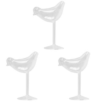 OEM 3 Vasos De C&oacute;ctel Creativos Con Forma De P&aacute;jaro De 150 Ml, Vidrio Molecular Personalizado, Vidrio Ahumado Para Modelar, Vaso De Vino Novedoso