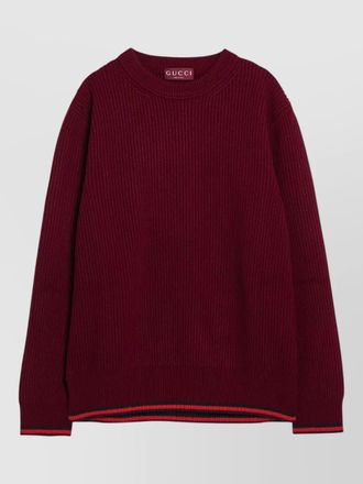Gucci crew neck sweater long sleeves trim
