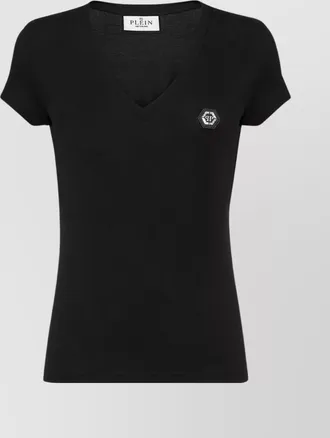 Philipp Plein v-neckline short sleeves plain design