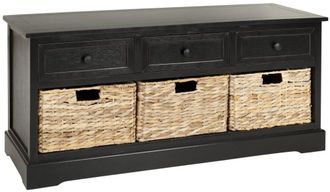 Safavieh Muebles de almacenaje de madera de pino negro