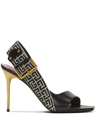 PB sandals in suede leather - Women | BALMAIN
