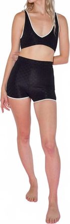 Acacia Tommy Piped Check Bottom Short In Black