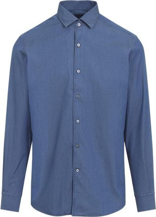 Ermenegildo Zegna Blue Cotton Shirt