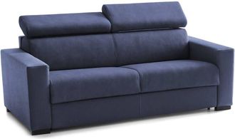 Talamo Italia Sofá cama de 3 plazas en tejido azul 200x95h85 cm