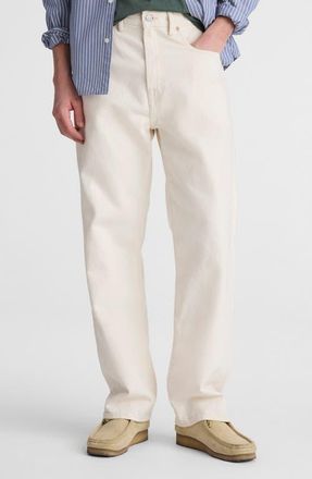 Madewell The 1991 Loose Straight Jeans in Ecru at Nordstrom, Size 36 X 32