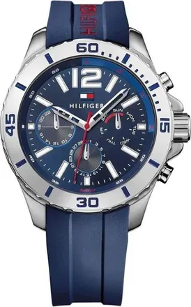 Tommy Hilfiger Accessoires, Heren, Grijs, ONE Size, Nolan Chronograph Horloge
